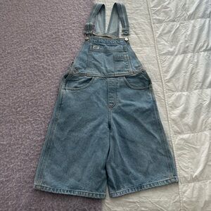 Vintage Guess Denim Shortalls Overalls Light Wash Short Overalls Size 7
